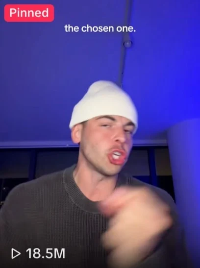Austin's pinned TikTok, 18.5M views